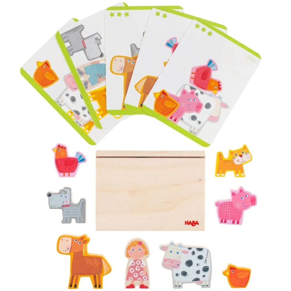 HABA On The Farm Stacking Toy< Shape Sorters + Stacking Toys