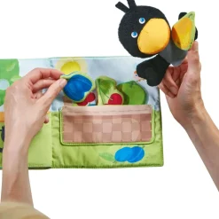 HABA Orchard Soft Book With Raven Finger Puppet< Plush Baby Toys