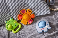 HABA Popping Frog Silicone Teething Toy< Grasping + Teething Toys
