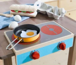 HABA Portable Wooden Cooktop Set Culina< Pretend Play Food
