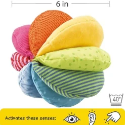 HABA Rainbow Fabric Baby Ball< Grasping + Teething Toys