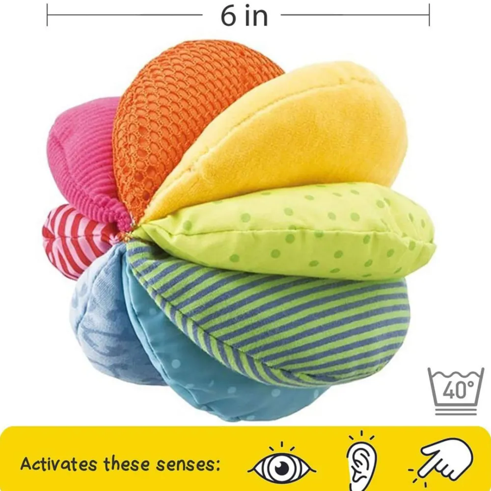 HABA Rainbow Fabric Baby Ball< Grasping + Teething Toys