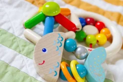 HABA Rattlefish Wooden Baby Rattle< Grasping + Teething Toys