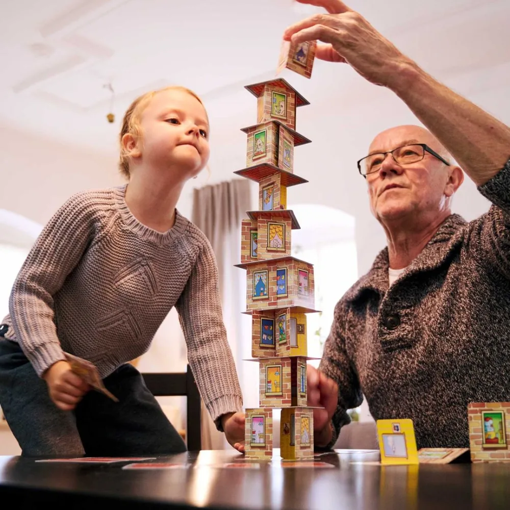 HABA Rhino Hero Stacking Cards Game< Family Games