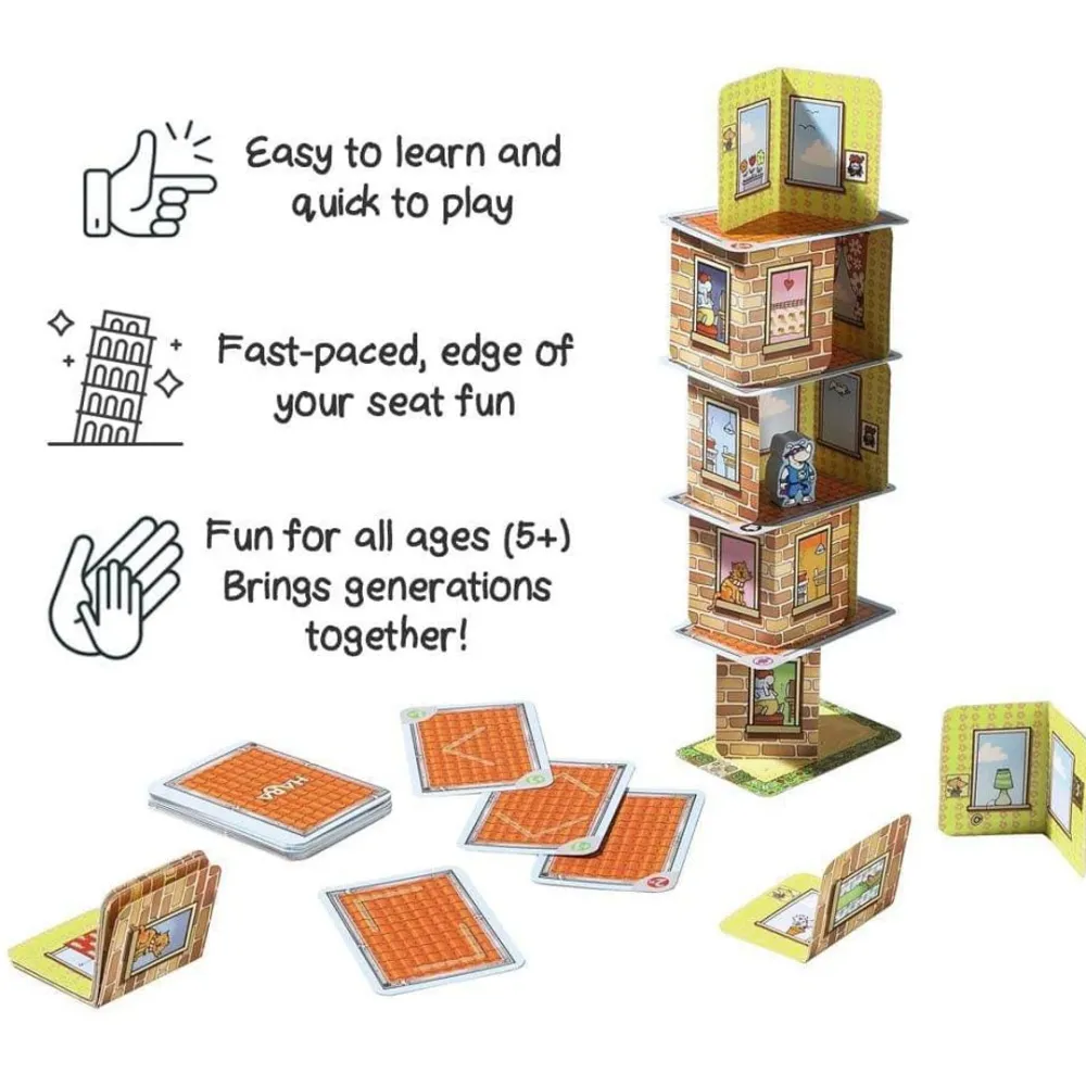 HABA Rhino Hero Stacking Cards Game< Dexterity Games
