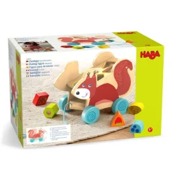 HABA Squirrel Pull Along Toy Sorting Box< Shape Sorters + Stacking Toys
