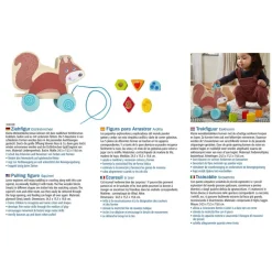 HABA Squirrel Pull Along Toy Sorting Box< Shape Sorters + Stacking Toys