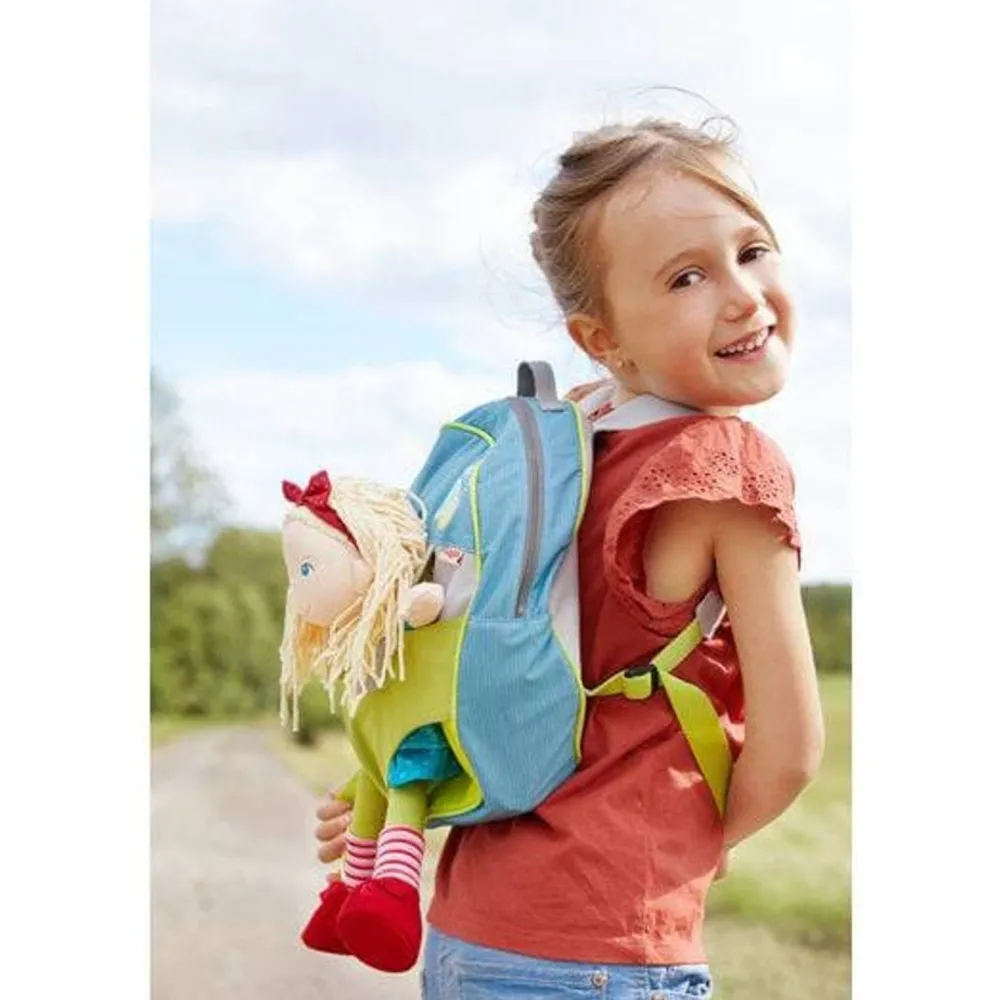 HABA Summer Meadow Backpack To Carry 12" Soft Dolls< Doll Clothes + Accessories