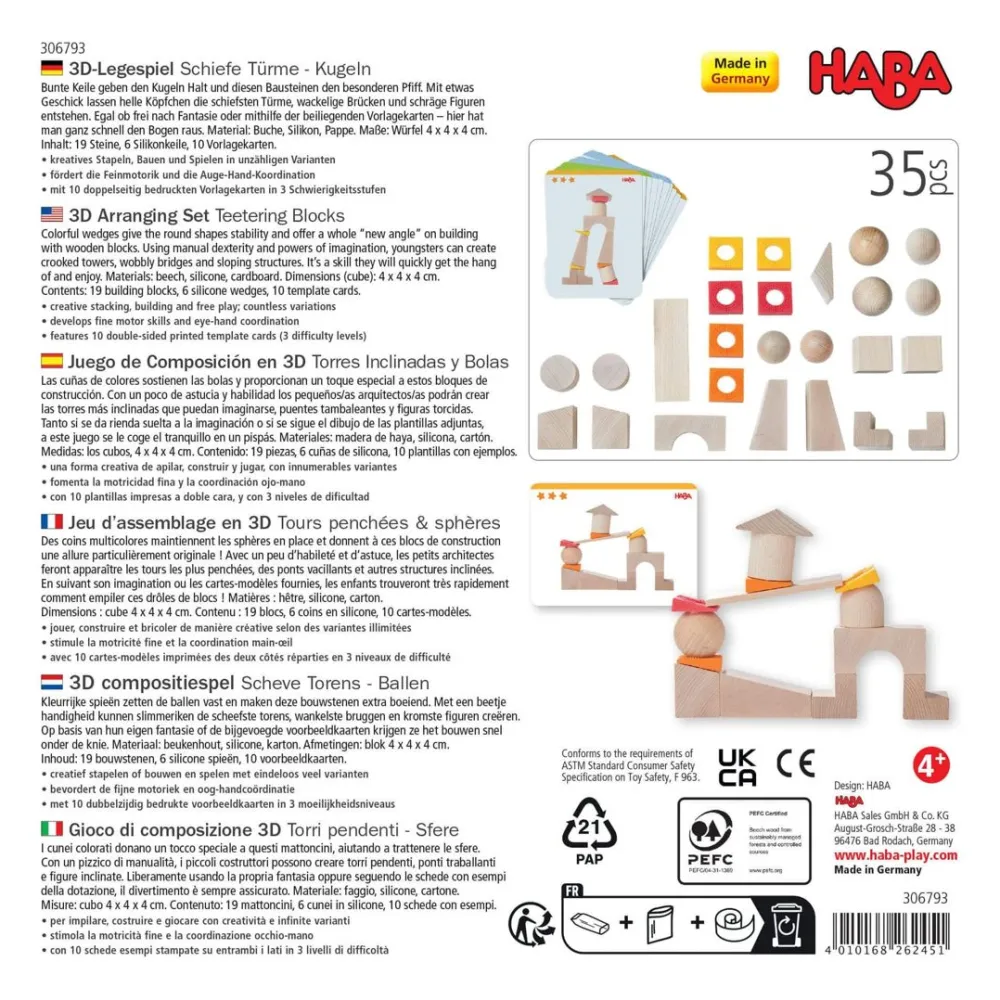 HABA Teetering Towers Wooden Blocks< Arranging Games
