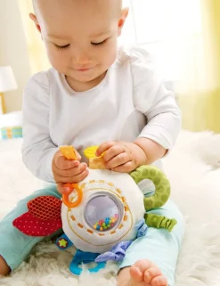 HABA Teether Cuddly Rainbow Round Activity Toy< Plush Baby Toys