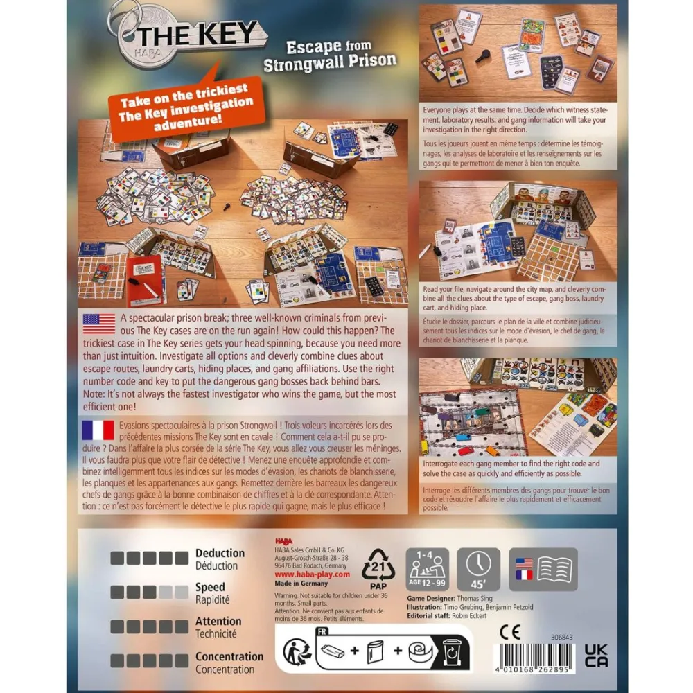 HABA The Key - Escape From Strongwall Prison< Family Games