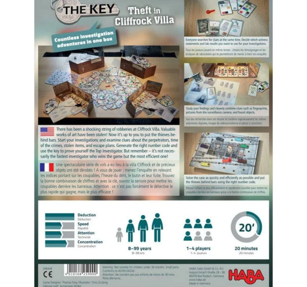 HABA The Key: Theft At Cliffrock Villa< Family Games
