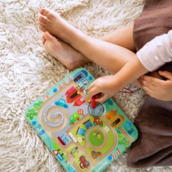HABA Town Maze Magnetic Puzzle Game< Travel + Magnetic Games
