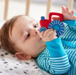 HABA Tractor Silicone Teether< Grasping + Teething Toys