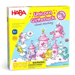 HABA Unicorn Glitterluck - Cloud Stacking Game< Family Games