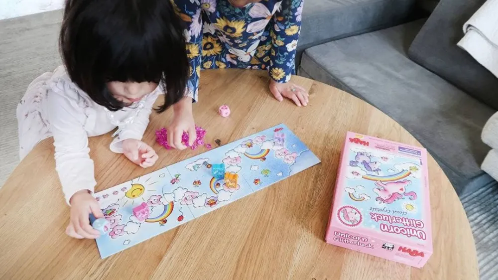 HABA Unicorn Glitterluck - Cloud Crystals Game< Family Games