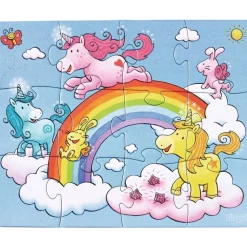 HABA Unicorn Glitterluck Set Of 3 Puzzles< Puzzles