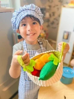 HABA Vegetable Basket Soft Play Food< Pretend Play Food