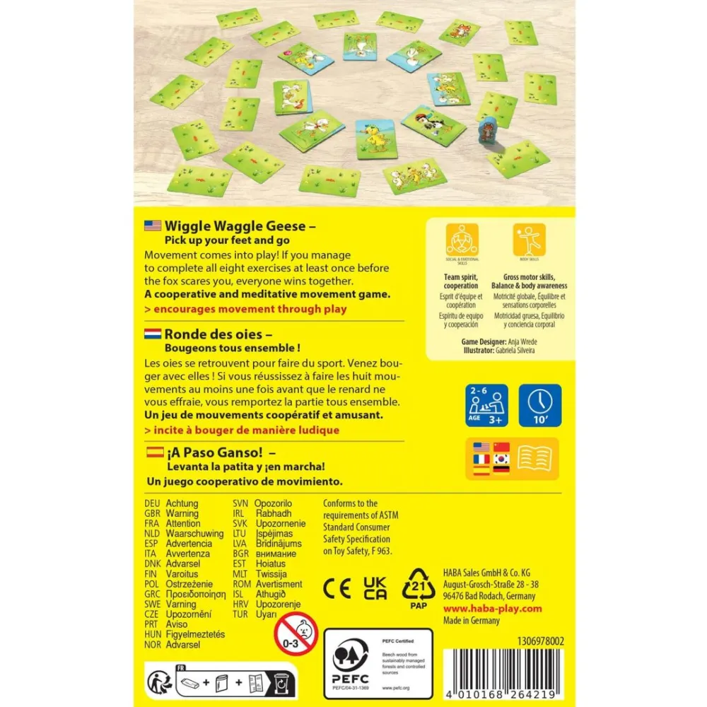 HABA Wiggle Waggle Geese Cooperative Game< Dexterity Games