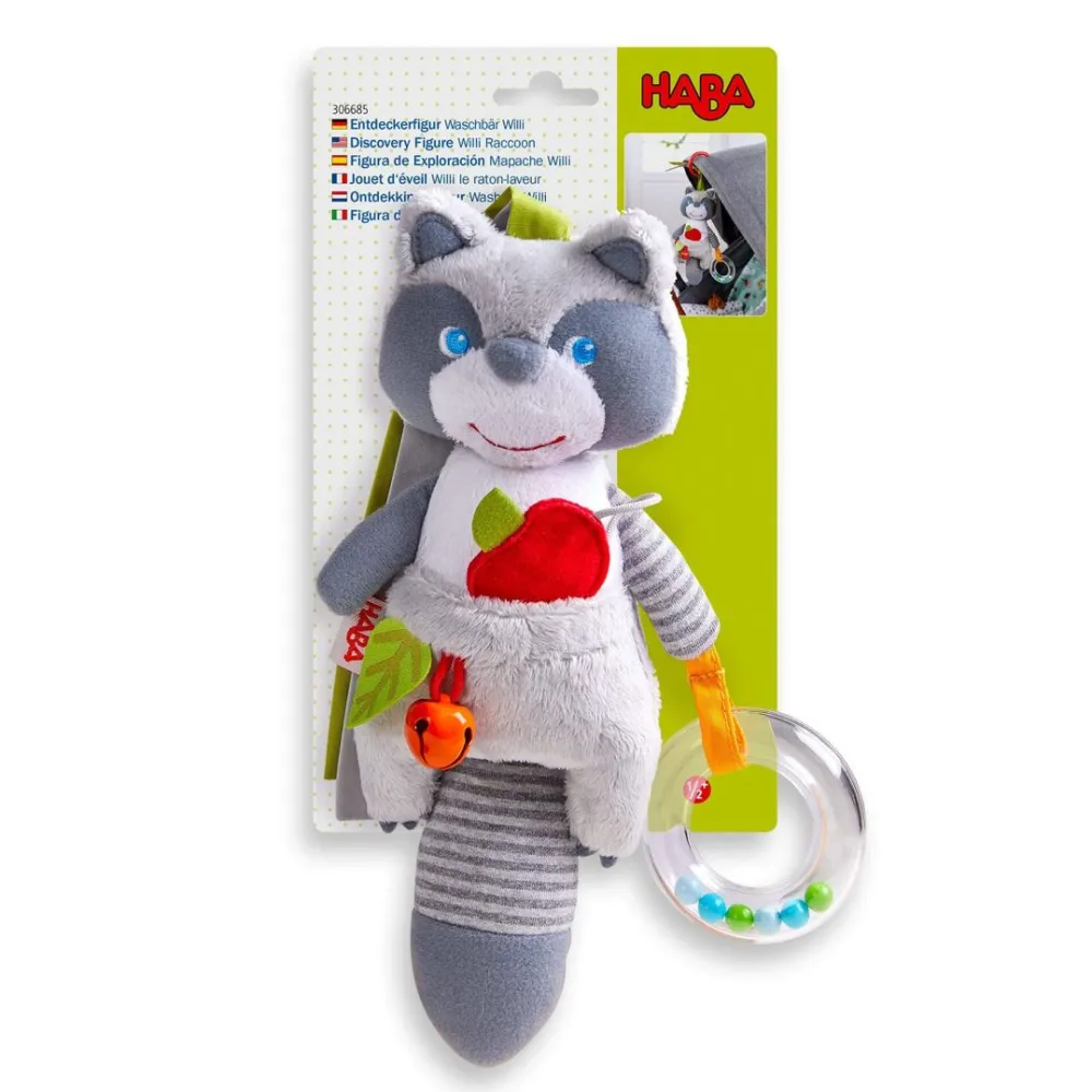 HABA Willie Raccoon Hanging Toy< Plush Baby Toys