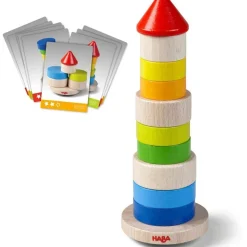 HABA Wobbly Tower Wooden Stacking Game< Arranging Games